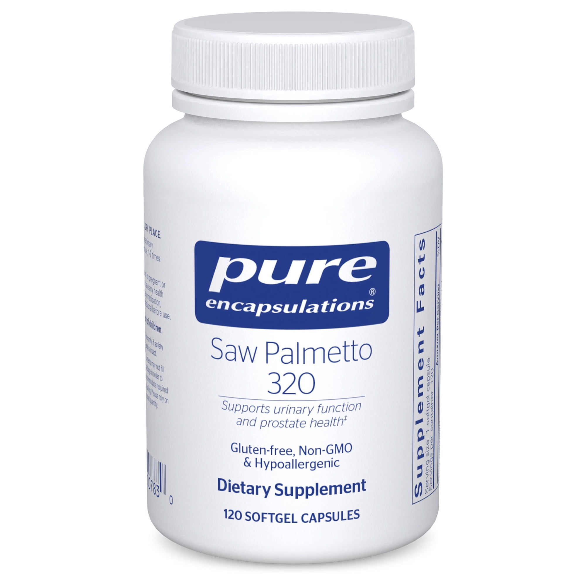 Pure Encapsulations Saw Palmetto 320 - Fatty Acids & Other Essential Nutrients to Support Metabolism & Urinary Function* - With Saw Palmetto Extract - 120 Softgel Capsules