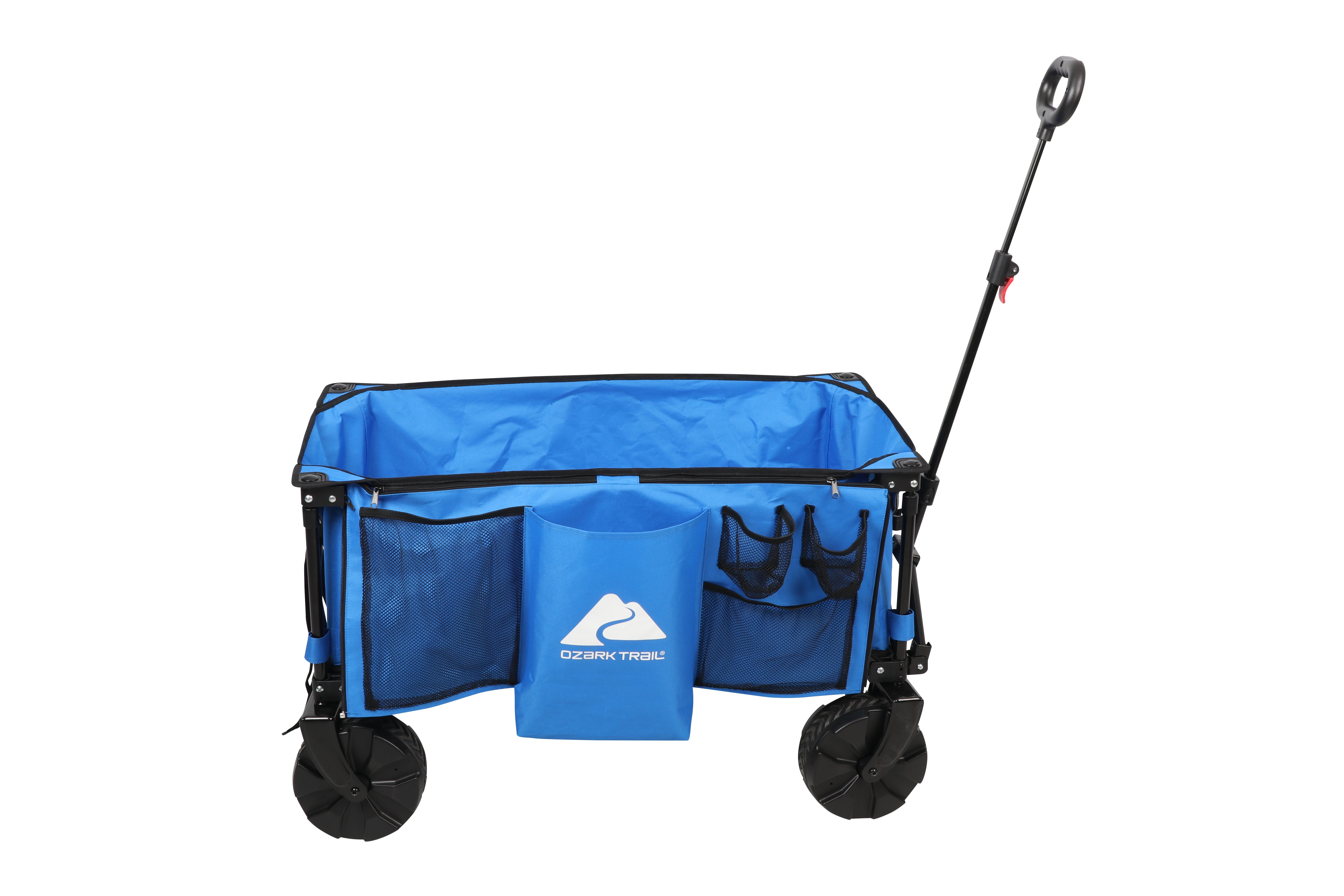 P/N: ET-TOOL038-BLUE Blue Multifunction Folding Wagon Cart Outdoor Portable Wheels for Utility,Camping,Grocery,Shopping,Kid Carry,Picnic,Beach,Garden HTTMT 