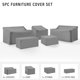 thumbnail image 4 of Juego de Fundas Impermeables para Muebles Crosley de 5 Piezas en Gris, 4 of 7