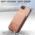 thumbnail image 2 of ELEHOLD Case for iPhone 16e, RFID Blocking Slim PU Leather Wallet Case with Card Holder & Kickstand,Pink, 2 of 10