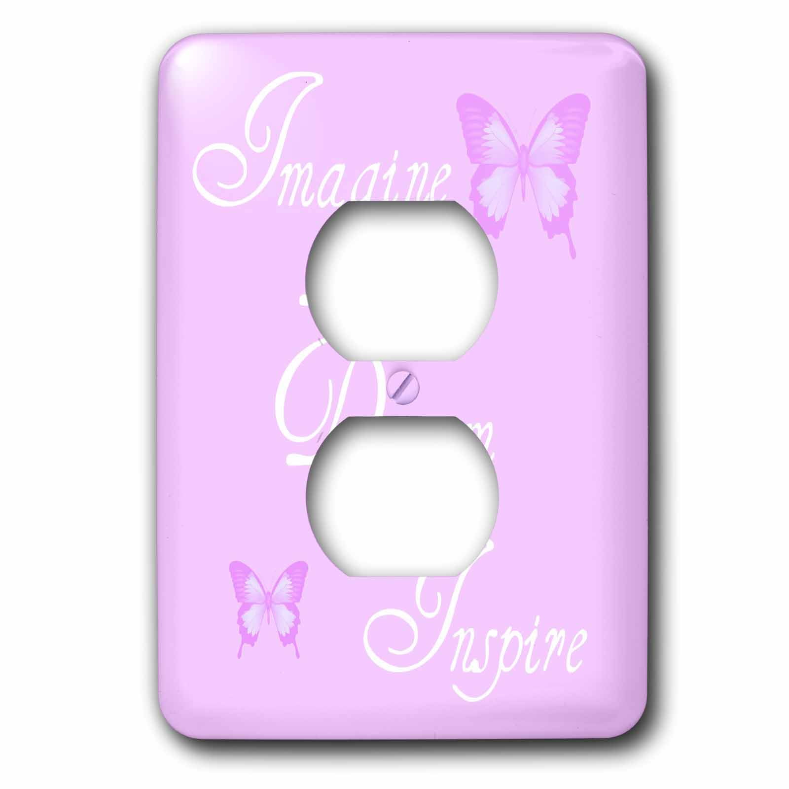 3dRose lsp_42719_6 Purple And Pink Imagine Outlet Cover 