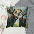 thumbnail image 2 of Moose Print Throw Pillow Covers,Inches,Pillow Cushion Cases,Throw Pillows for Couch Bedroom Living Room, 2 of 5