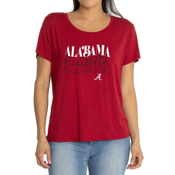 Women's Crimson Alabama Crimson Tide Relaxed Scarlet Scoop Neck T-Shirt