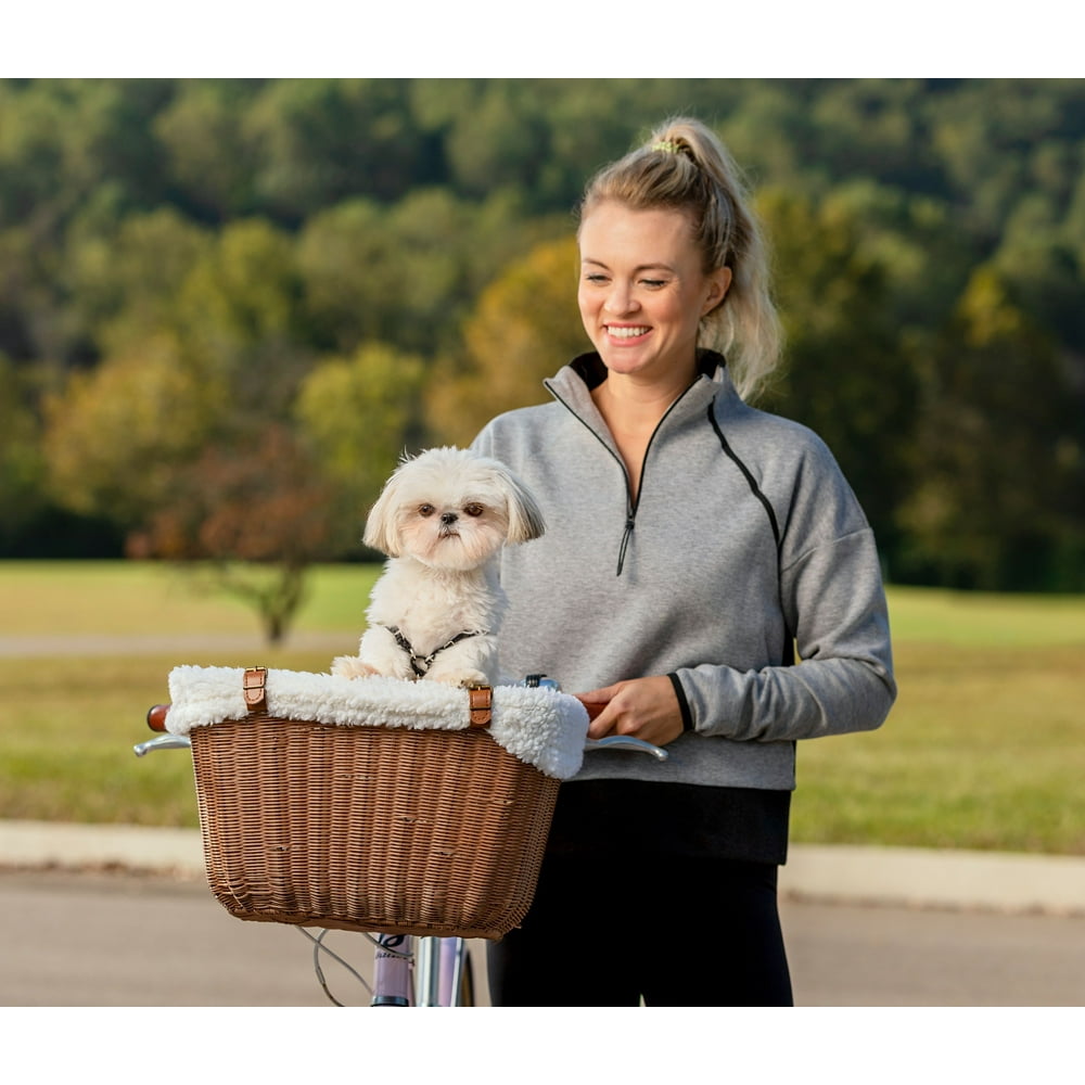 PetSafe Tagalong Wicker Dog Bicycle Basket, 16.50"L x 12.81"W x 10.31"H