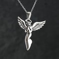 thumbnail image 3 of Sterling Silver Guardian Angel Pendant Necklace, 18" Chain, 3 of 4