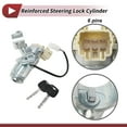 thumbnail image 4 of Cilindro de bloqueo de encendido Unique Bargains No.45020023 para Toyota Corolla Matrix 2003-2008, conjunto de cilindro de bloqueo del interruptor de encendido con llave 1, 4 of 7