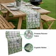 thumbnail image 5 of Spring Plants Table Runner - 36 Inch Long, Kitchen Dining Table Runner Dresser Scarves, Watercolor Leaves Birds Flowers Gray Plaid Farmhouse Decor for Coffee Tables Wedding Party Banquet, 5 of 8