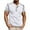 White, variant on AHTJRT Mens Short Sleeve Henley Shirt with Contrast Piping Slim Fit Button Placket Crew Neck Leisure Tshirt Top Khaki XL