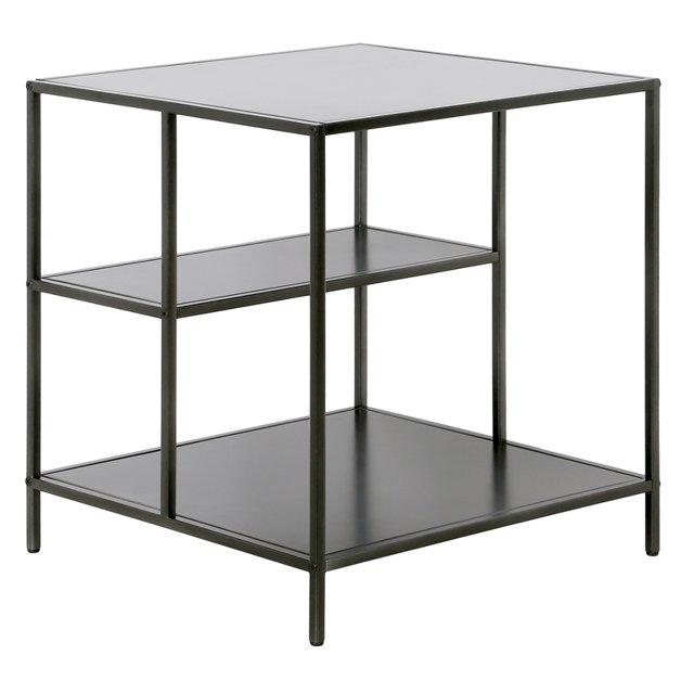 Henn&Hart 20" Gunmetal Gray Metal Side Table