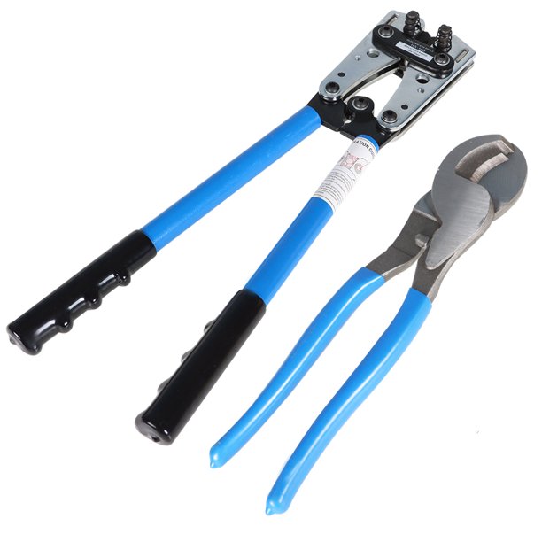 ALLCARB Battery Cable Lugs Crimping Tool Wire Crimper and Cable Cutter