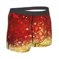thumbnail image 3 of Fotbe Red Gold Glitter Men’s Total Support Pouch Boxer Briefs, X-Temp Cooling, Moisture-Wicking Underwear, Regular, Long-leg and Trunk-XX-Large, 3 of 9