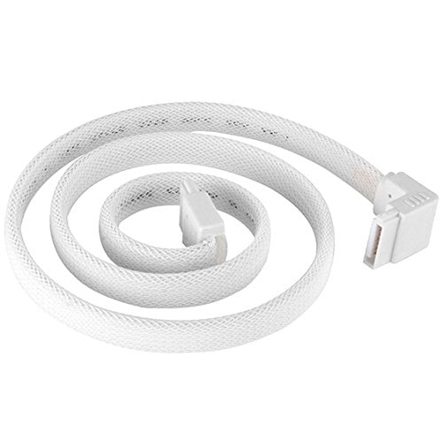 Cable SATA III SilverStone con bloqueo de 90 grados blanco