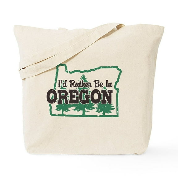 CafePress - I'd Rather Be In Oregon Tote Bag - Unisex Canvas Tote Bag, Beige, 1-Piece