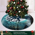 thumbnail image 6 of FMSHPON Halloween Tree Xmas Christmas Tree Skirt Stand Mat for Holiday Party Decoration Indoor Outdoor 48 inches, 6 of 6