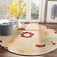 thumbnail image 2 of SAFAVIEH Blossom Lorraine Floral Flowers Wool Area Rug, Ivory/Multi, 5' x 8', 2 of 10