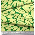 thumbnail image 3 of Soimoi Green Cotton Poplin Fabric Basil Leaves Printed Fabric 1 Yard 42 Inch Wide, 3 of 3