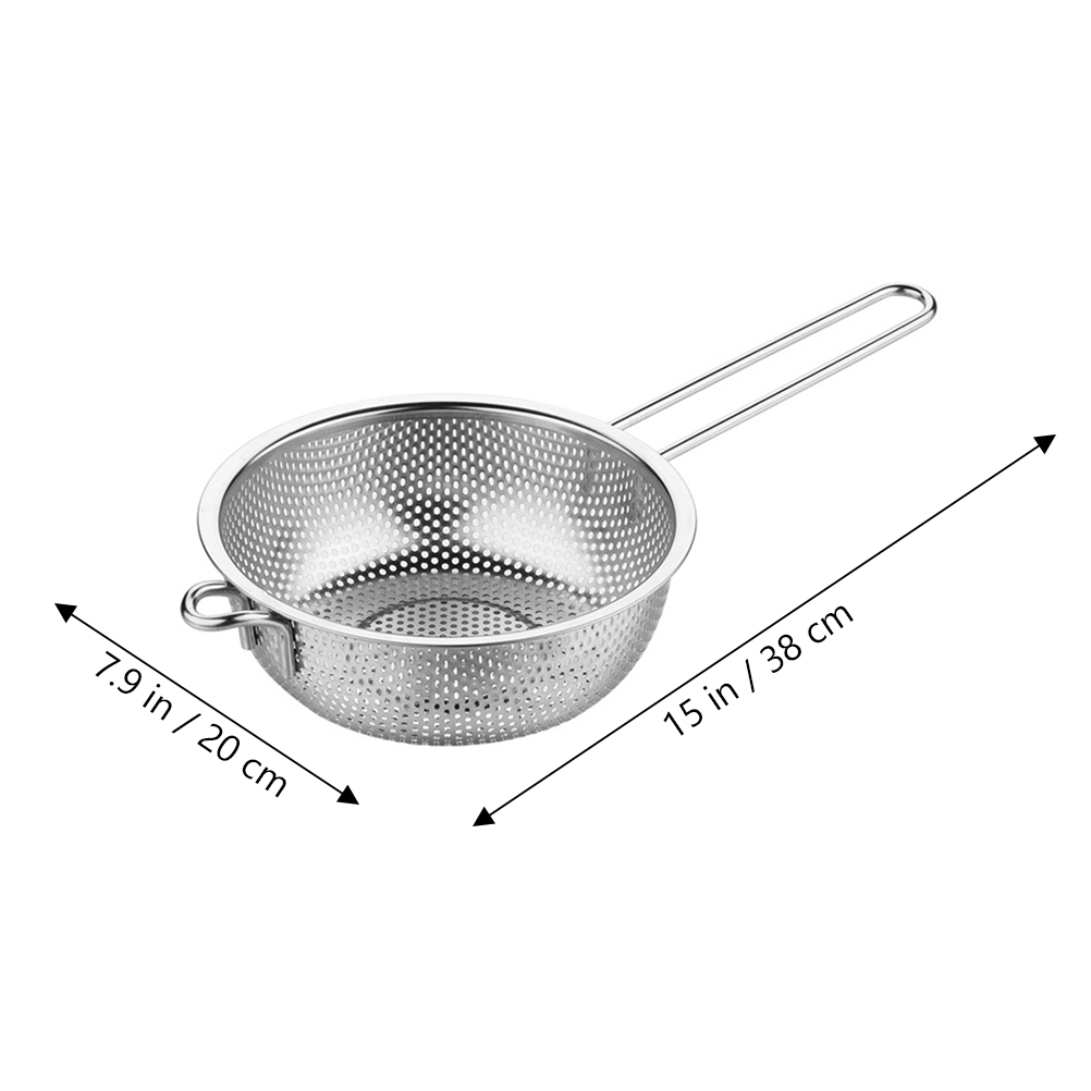 HOMEMAXS Single Handle Colander Basket Stainless Steel Filter Kitchen