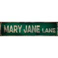 thumbnail image 1 of Letrero De Estaño Vintage De Metal Retro Mary Jane Lane, Elegantes Placas De Arte De Pared Para Decoración Del Hogar, Baño, Cocina, Casa Y Decoración De Pared Gótica O Como Un Póster Único De 16.0 X 4, 1 of 5