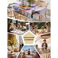thumbnail image 5 of Pink Purple Hummingbird Table Cloth, Waterproof Tablecloth for Square Tables, Spring Oil Painting Sunflowers Reusable Washable Fabric Table Cover for Restaurant Kitchen Dining Tables 60"x60", 5 of 9