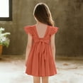 thumbnail image 3 of FAIWAD Girls Summer Dress Flutter Sleeve Ruffle Crewneck A-Line Dress Casual Cute Flowy Beach Sundress, 3 of 9