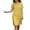 Yellow, variant on Women's Crew Neck T-Shirt Dress, Short Sleeve Relaxed Fit Straight Cut Mini Dress, Basic Casual Slimming Dress for Everyday Wear, Spring and Summer Outfits Black L