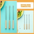 thumbnail image 6 of Supvox 18Pcs Stainless Steel Fondue Forks with Wooden Handles for Cheese Chocolate Barbecue, 6 of 6