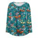 thumbnail image 4 of ICHUANYI Clearance Women Summer Fashion Casual Print Round Neck Loose Long Sleeve T-shirt Tops Blouse Pullover(Green, L) ICHUANYI WER2023081502868, 4 of 5