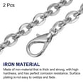 thumbnail image 3 of Uxcell 43"x0.22" Purse Chain Strap, 2Pack Purse Handle Shoulder Bag Replacement Strap, Silver, 3 of 5