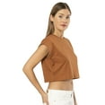 thumbnail image 5 of VAVONNE Crop Tops for Women Trendy 2023, Sleeveless Cropped T Shirts, Summer Yoga Tank Top (Crop Cinnamon, Small), 5 of 5
