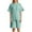 Blue, variant on Short Sets for Women Loose Fit Short Sleeve Crewneck T Shirt and Shorts 2 Piece Matching Set Summer Loungewear