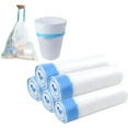 thumbnail image 1 of White Unscented 4 Gallon Drawstring Trash Bags 100 Counts - Durable Kitchen & Bathroom Liners, 1 of 8