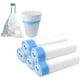 thumbnail image 1 of Bolsas de basura con cordón de 4 galones, 100 cuentas, bolsas de basura fuertes sin perfume blancas para cocina, baño, escuela, dormitorio, cubo de basura para coche Adepaton WMZL-2328, 1 of 8