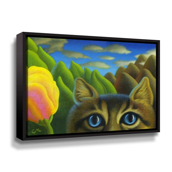 Artwall Watching, Gallery Wrapped Floater-framed Canvas by Chris Miles