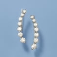 thumbnail image 3 of Ross-Simons 1.90 ct. t.w. Graduated CZ Ear Crawlers in Sterling Silver, Women's, Adult, 3 of 5
