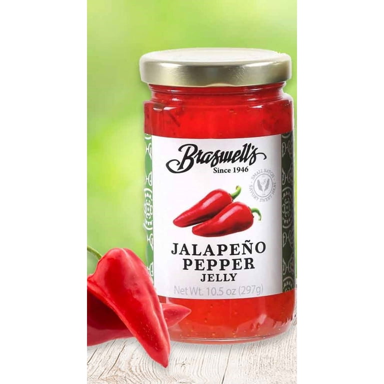 アスミール10袋 Braswell's Hot Jalapeno Pepper Jelly, Sweet and Versatile, 10.5