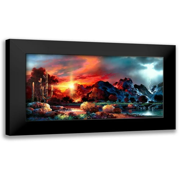 Lee, James 14x9 Black Modern Framed Museum Art Print Titled - Sunset Spectacular