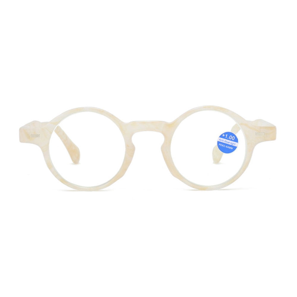3 Pairs of Classic Round Reading Glasses 1.00 Blue Light Blocking Floral Readers +1.00 Plastic