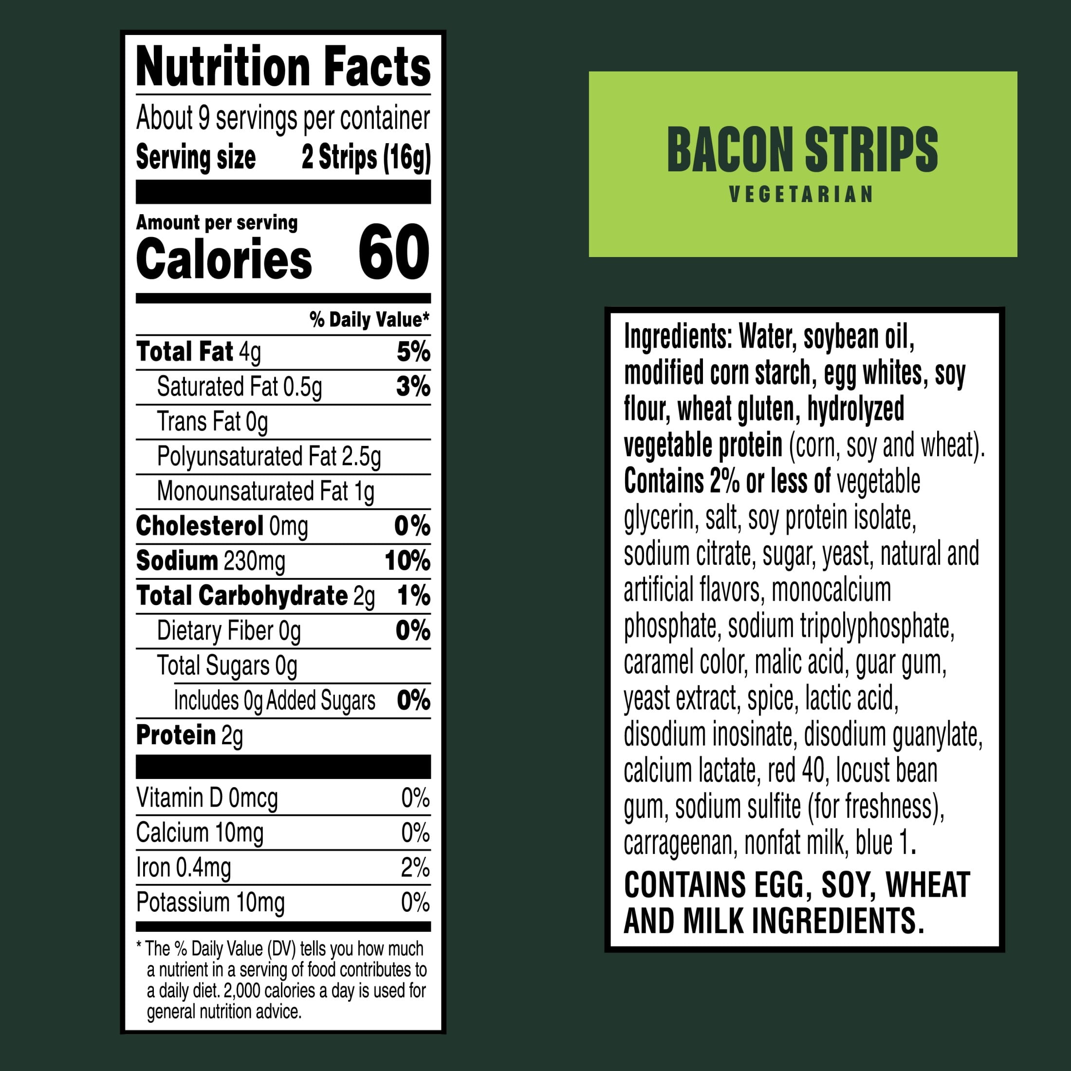 MorningStar Farms Veggie Breakfast Original Meatless Bacon Strips, Vegetarian Meat, 5.25 oz Box