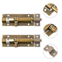 YOSADIER 2Pcs Slide Latch Lock for Home Security with Golden Finish 7.48X2.93X0.39in