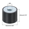 thumbnail image 2 of Uxcell 25 x 20mm Rubber Female M8 Thread Isolator Replaces Anti Vibration Pads Flat 2Pack, 2 of 6