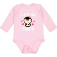 thumbnail image 3 of Inktastic I Love My Mama with Cute Penguin and Hearts Girls Long Sleeve Baby Bodysuit, 3 of 5