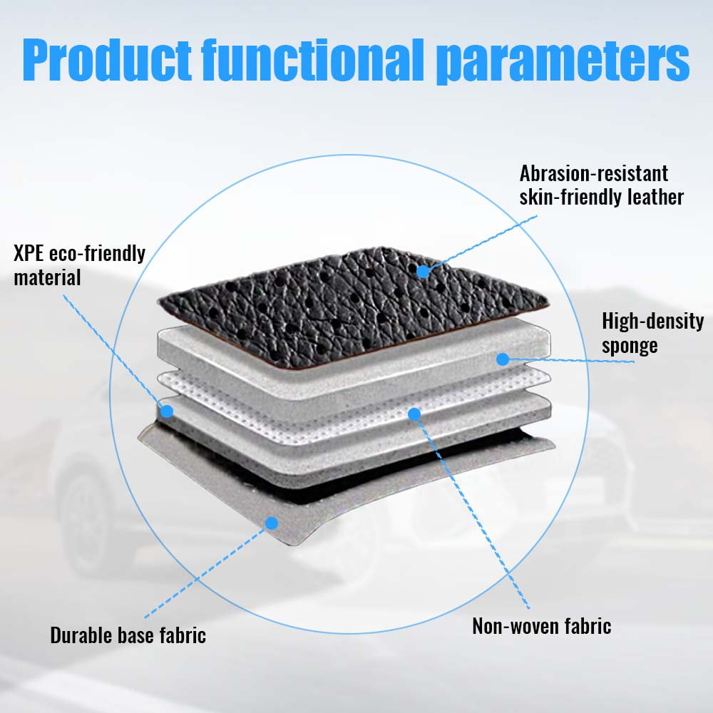 XiongXiong 9 Pcs Faux Leather Car Seat Covers Full Set, Front & Rear Bench Waterproof Seat Cover for SUV,Sedan,Van, Airbag Compatible, Classic Black