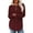 Burgundy red, variant on Womens Long Sleeve Sweaters Loose Fit Dressy Casual Button Sweater Crew Neck Pullover Basic Sweaters for Women 2025