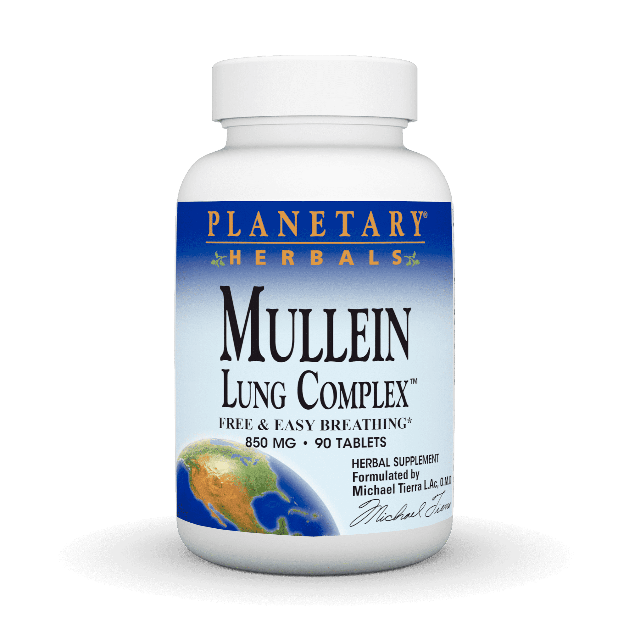 Planetary Herbals Mullein Lung Complex 850 mg - 90 Tablets