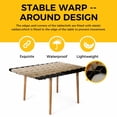 thumbnail image 4 of Brown Geometric Table Cloths for 6 Foot Rectangle Tables, Modern Abstract Art Ombre Patio Waterproof Elastic Fitted Tablecloths, Washable Rectangular Table Cover for Camping, 4 of 8