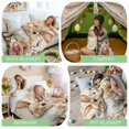 thumbnail image 6 of Throw Blanket Fleece Throw Blanket 50x60in, Spring Easter Rabbit Rose Flower Soft Lightweight Bed Blankets Farm Retro Bunny Floral Leaf Fuzzy Couch Blankets for All Season, 6 of 9