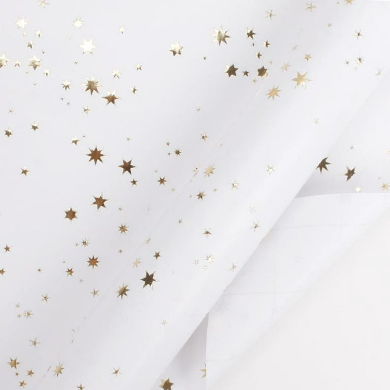 LaRibbons Everyday Foil Hearts Wrapping Paper White/Gold 30 x 10' Roll 