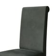 thumbnail image 4 of Castle Place Simple Sophisticated Velvet Upholstered Dining Chairs, Light Grey, Set of 2, 4 of 9