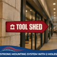 thumbnail image 4 of Tool Shed Metal Sign by DC | Arrow Metal Directional Signage for Indoor & Outdoor | 4x18" Rust-Free Aluminum Sign | Home & Garden Signage UV Protected Road RIGHT Arrow Sign | Made in USA, 4 of 7