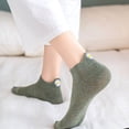 thumbnail image 5 of Yuanlong Women's Boat Socks Daisy Printed Ear Design Low-Cut Solid Color Summer Socks Basic Versatile Holiday Casual Hosiery, 5 of 5
